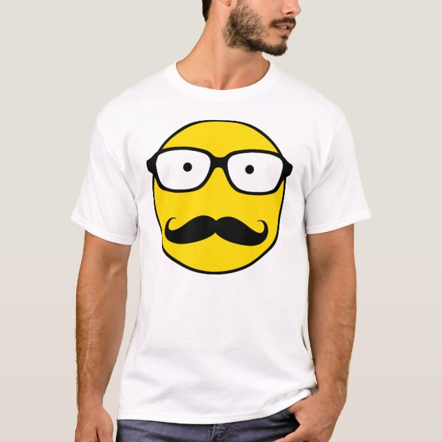 Camiseta Bigote de NerdSmiley (Anverso)