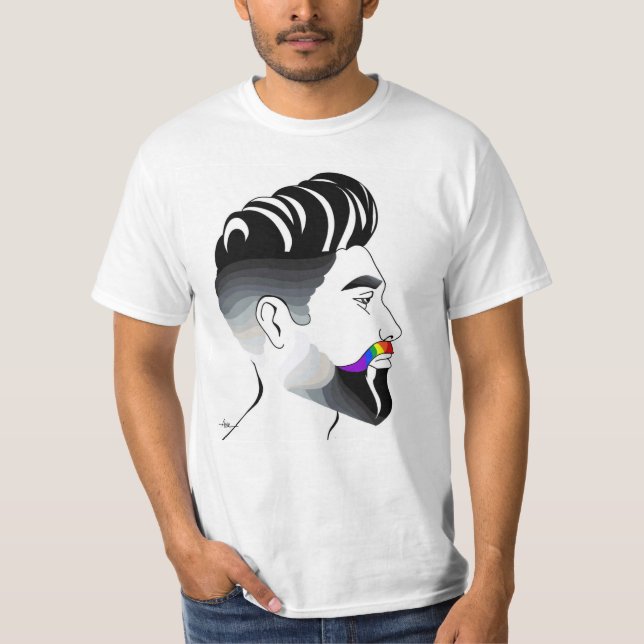 Camiseta bigote de orgullo (Anverso)