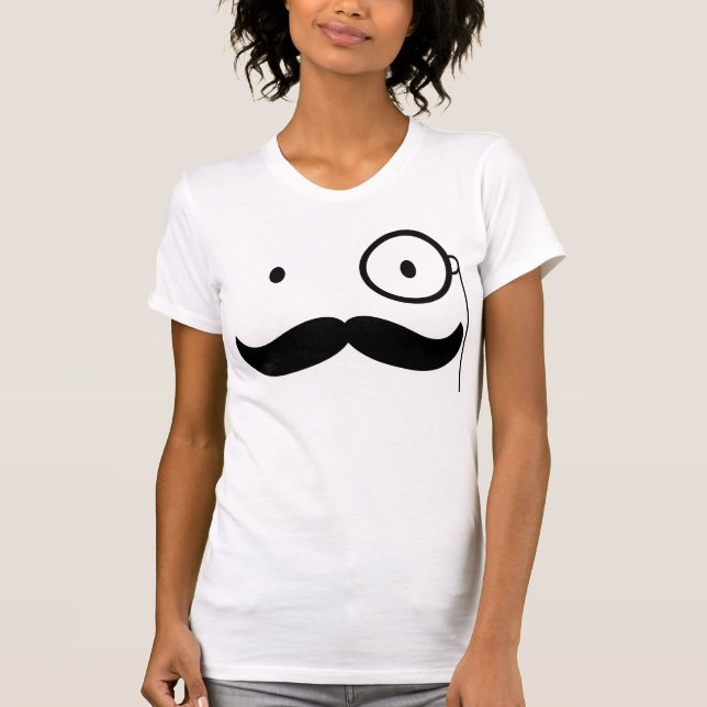 Camiseta Bigote del vintage (Anverso)