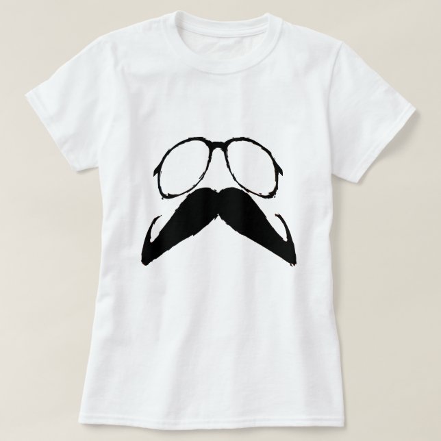 Camiseta Bigote divertido (Diseño del anverso)