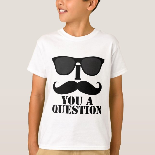 Camiseta Bigote divertido de I usted lentes de sol negros (Anverso)