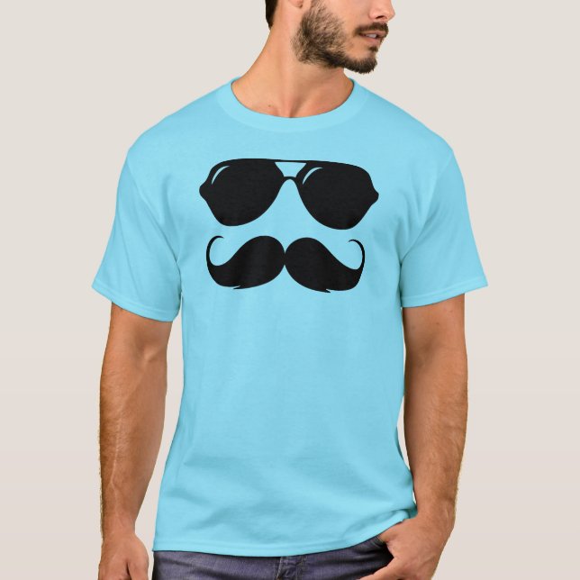 Camiseta Bigote fresco con las sombras (Anverso)