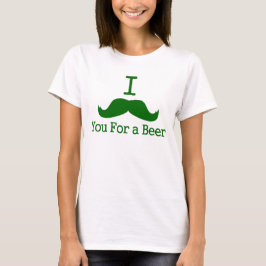 Camiseta bigote i usted para una cerveza