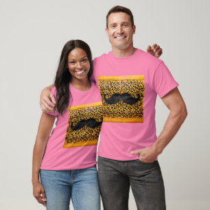 Camiseta Bigote Leopardo Vintage Madera #2