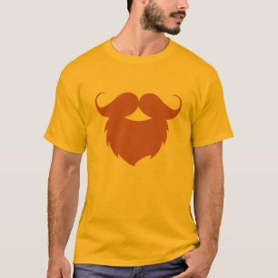 Camiseta Bigote Marrón Divertido