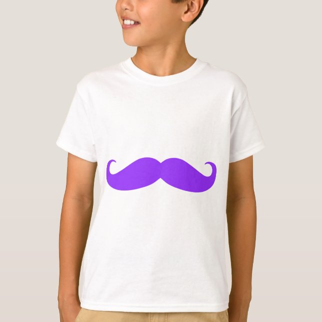 Camiseta Bigote púrpura Stache (Anverso)