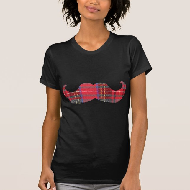 Camiseta Bigote rojo del tartán (Anverso)