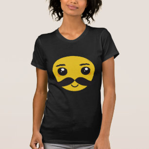 Camiseta Bigote Sonriente Kawaii