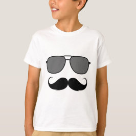 Camiseta bigote y gafas