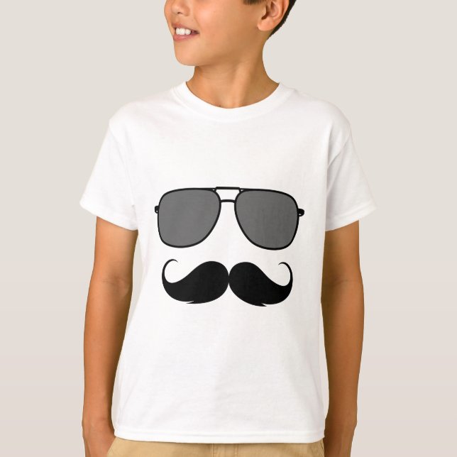 Camiseta bigote y gafas (Anverso)