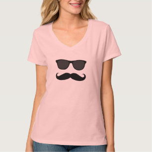 Camiseta Bigote y gafas de sol