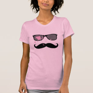 Camiseta Bigote y gafas de sol divertidos