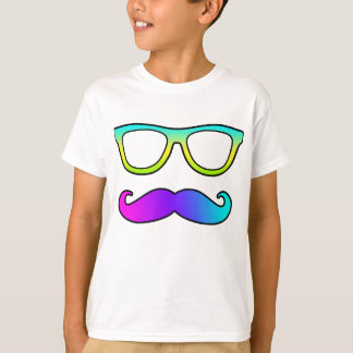 Camiseta Bigote y vidrios coloridos
