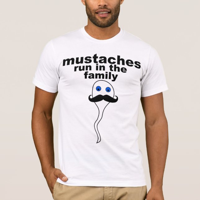 Camiseta bigotes funcionados con en la familia (Anverso)