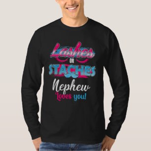 Camiseta Bigotes O Pestañas Sobrino Te Ama Más Revelación D