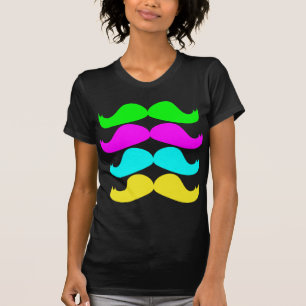 Camiseta Bigotes retros del RGB Fluo