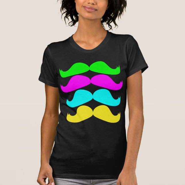 Camiseta Bigotes retros del RGB Fluo (Anverso)