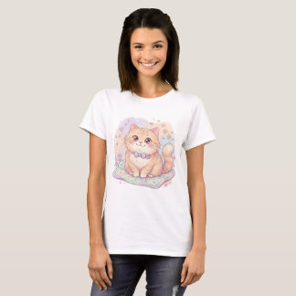 Camiseta Bigotes y Deseos | Arte Adorable de Gatitos Pastel