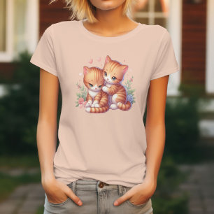 Camiseta Bigotes y Encanto Gatos Adorables