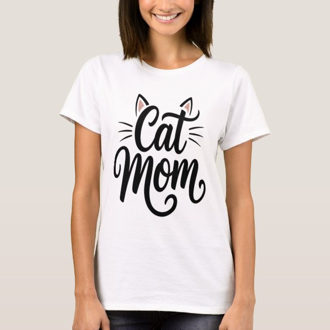 Camiseta Bigotes y Orejas de Mamá Gata (Anverso)