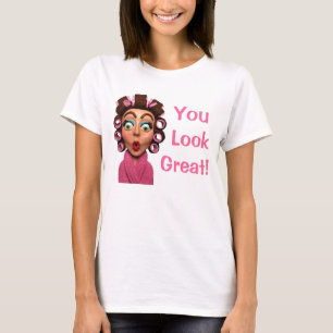 Camiseta Bigudíes que llevan de la mujer