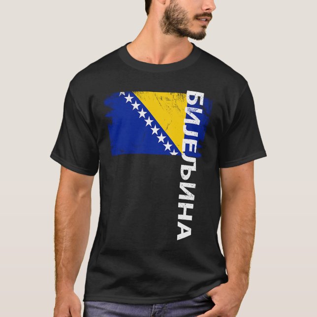 Camiseta Bijeljina Bosnia Flag For Bosnian Men Women Kids (Anverso)