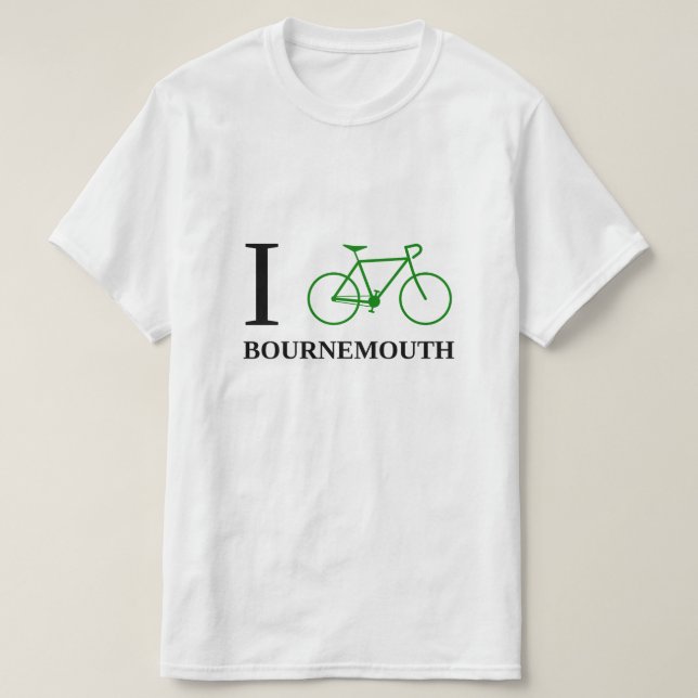 Camiseta Bike BOURNEMOUTH (el icono verde de la bicicleta) (Diseño del anverso)