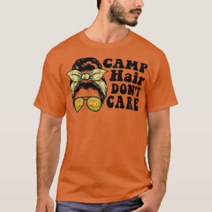 Camiseta Bike Hair Don't Care Messy Bun Girl Girl Biker Bik