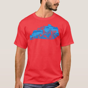 Camiseta Bike Kentucky State Schemes Blues Mountain Biking