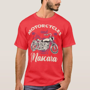 Camiseta Bike Motorcycles And Mascara Motorbike Women Biker