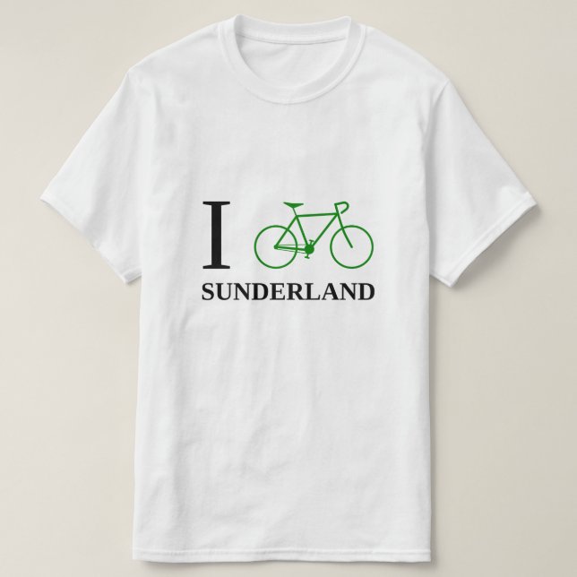 Camiseta Bike SUNDERLAND (el icono verde de la bicicleta) (Diseño del anverso)