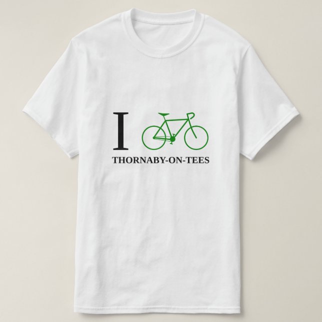 Camiseta Bike THORNABY-ON-TEES (el icono verde de la (Diseño del anverso)