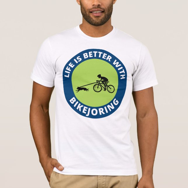 Camiseta Bikejoring DogScooting Dog Sport Bicicleta Bicicle (Anverso)