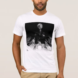 Camiseta Biker Alien (versión en blanco y negro)