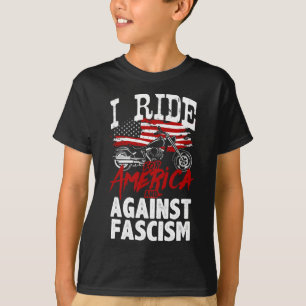Camiseta Biker anti Trump se resiste a protesta fascista