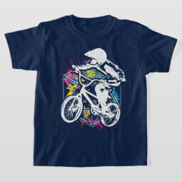 Camiseta Biker Bmx colorido - Bicicleta Bmx - Aparato Bmx