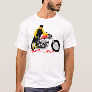 Camiseta BIKER CHICK sentado en su motocicleta