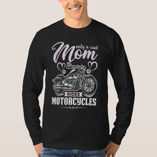 Camiseta Biker Clásico Sólo Una Mamá De Guay Viaja En Motoc (Anverso)