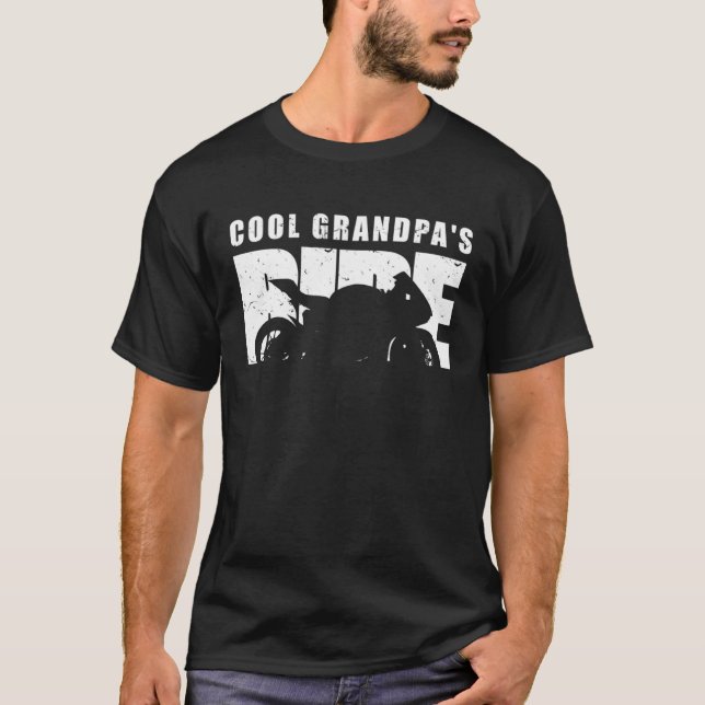 Camiseta Biker Cool Grandpas Ride Motorcycles (Anverso)