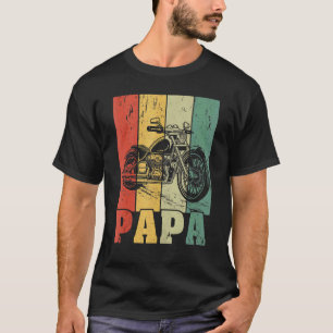 Camiseta Biker Dad Motocicleta Vintage Papa Motorcycle Fath
