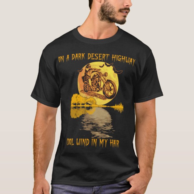 Camiseta Biker de la autopista del desierto oscuro (Anverso)