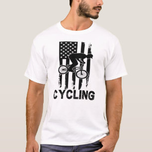 Camiseta Biker deportivo con bandera de los Estados Unidos