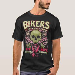 Camiseta Biker Fight Hope Motorcycle Pink