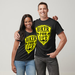 Camiseta Biker For Life Shield © FB @ #USAPatriotGraphics