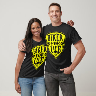 Camiseta Biker For Life Shield © FB @ #USAPatriotGraphics