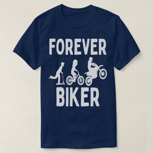 Camiseta Biker Forever, Motocicleta Funny Bicicleta Cy (Diseño del anverso)