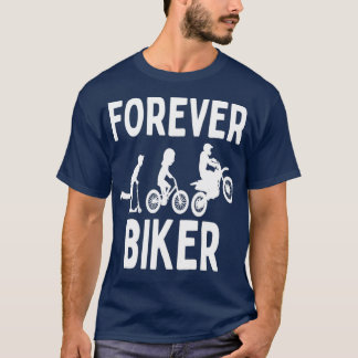 Camiseta Biker Forever, Motocicleta Funny Bicicleta Cy