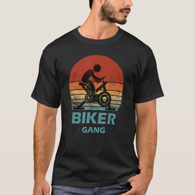 Camiseta Biker Gang  Spin Saying Gym Workout Spinning Class (Anverso)