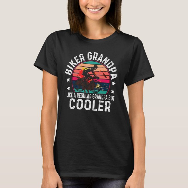 Camiseta Biker Grandpa Like A Regular Grandpa Cyclist Ridin (Anverso)