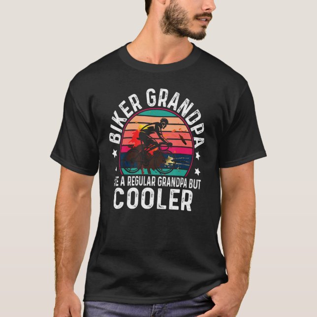 Camiseta Biker Grandpa Like A Regular Grandpa Cyclist Ridin (Anverso)